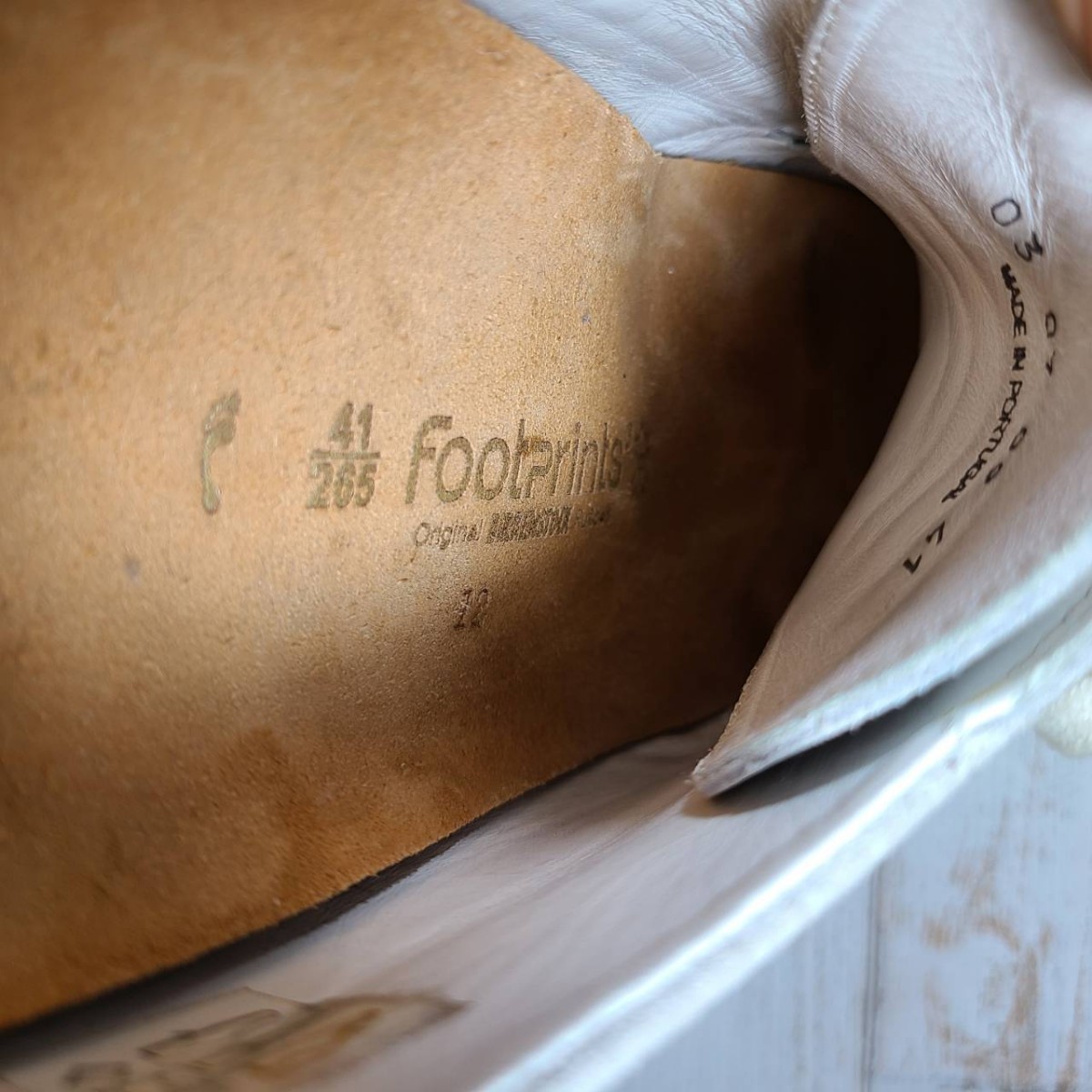 ビルケンシュトック footprints レザースニーカー ホワイト 26.5cm レザー ホワイト シューズ 靴_画像9