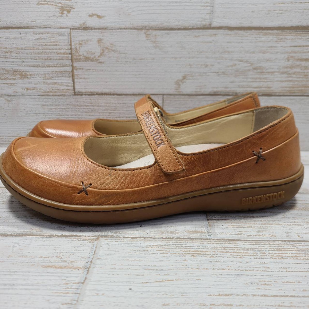 BIRKENSTOCK/ビルケンシュトック iona アイオナ 38 24.5 靴 ストラップ フラットシューズ 本革_画像3