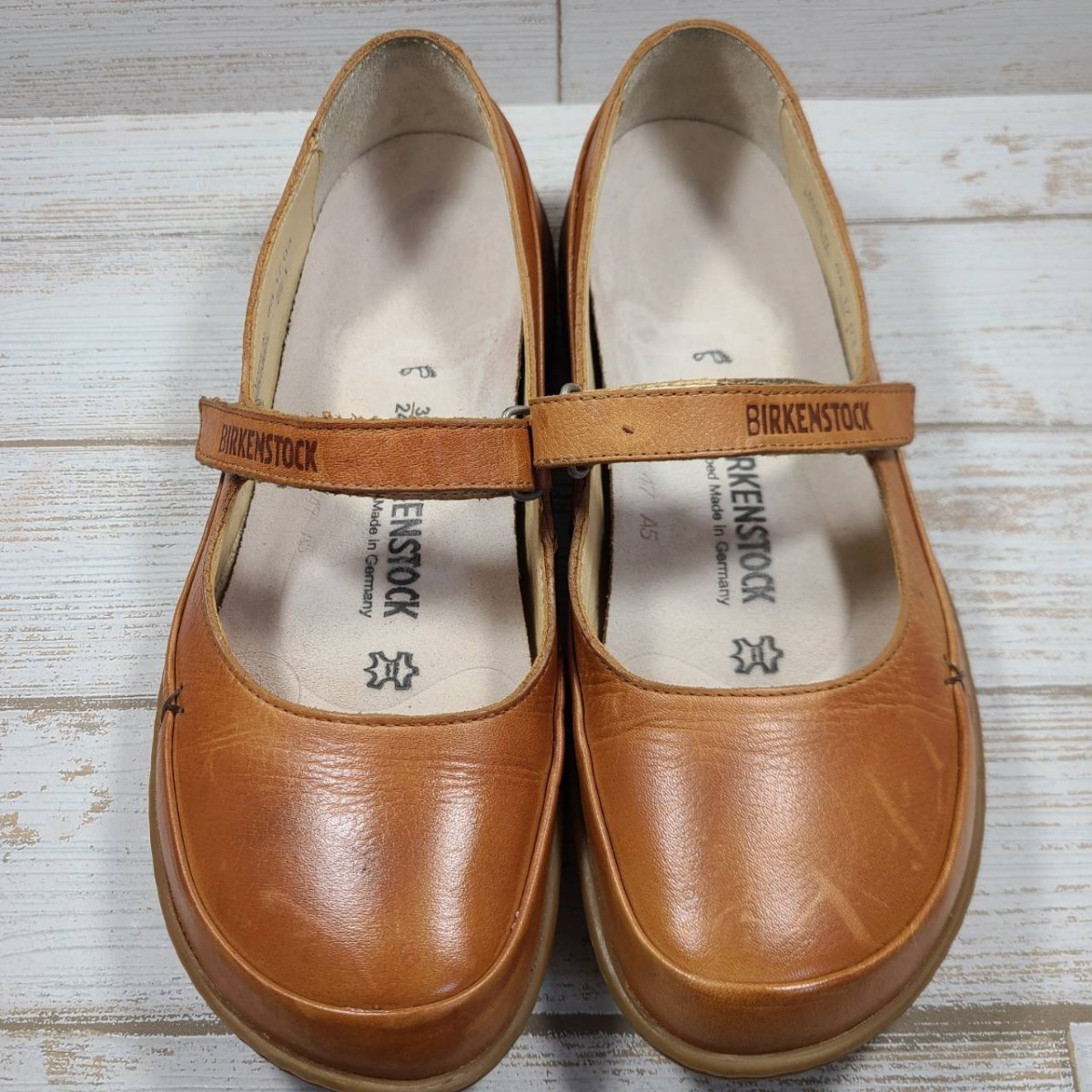 BIRKENSTOCK/ビルケンシュトック iona アイオナ 38 24.5 靴 ストラップ フラットシューズ 本革_画像2