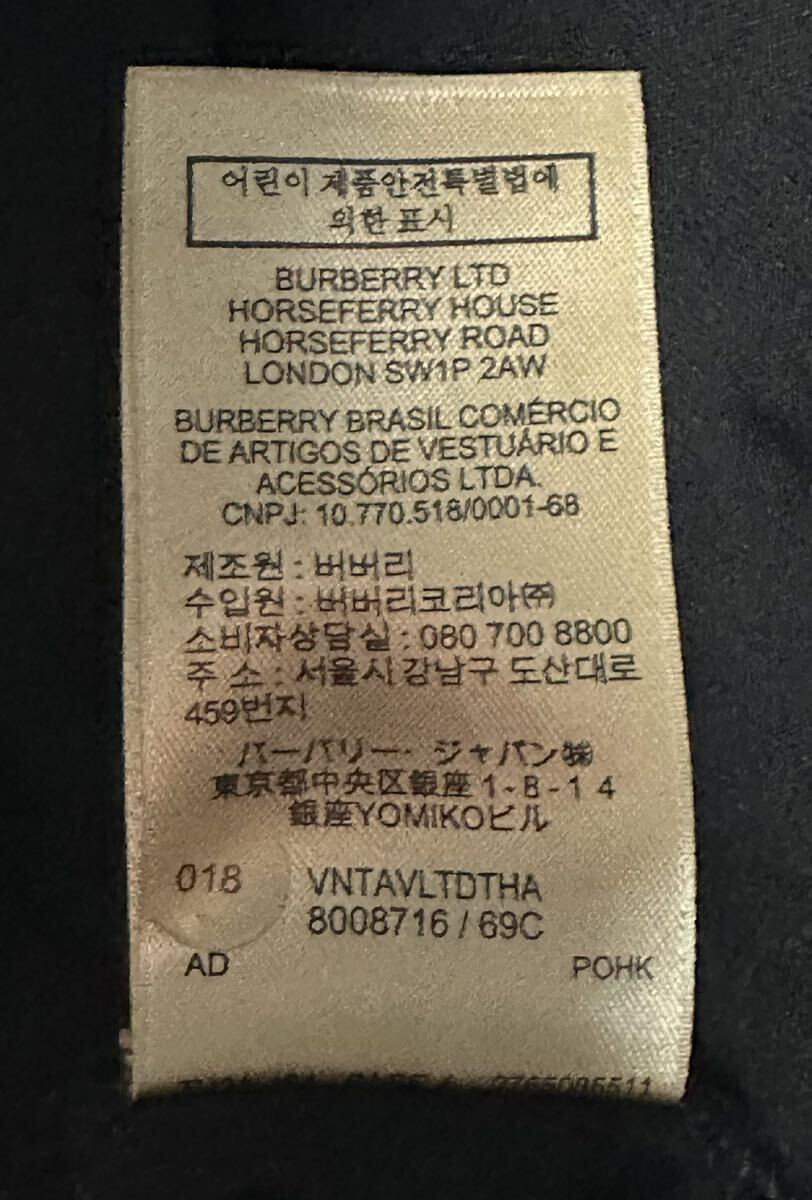 【着用回数3回】BURBERR バーバリー Tシャツ サイズL ブラック_画像6