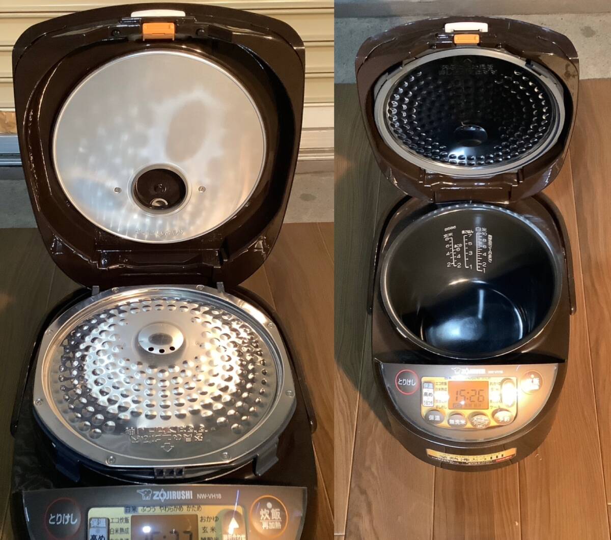 M372【中古・現状品】ZOJIRUSHI 象印 極め炊き NW-VH18-TA　IH炊飯ジャー　一升炊き 2022年製　_画像7