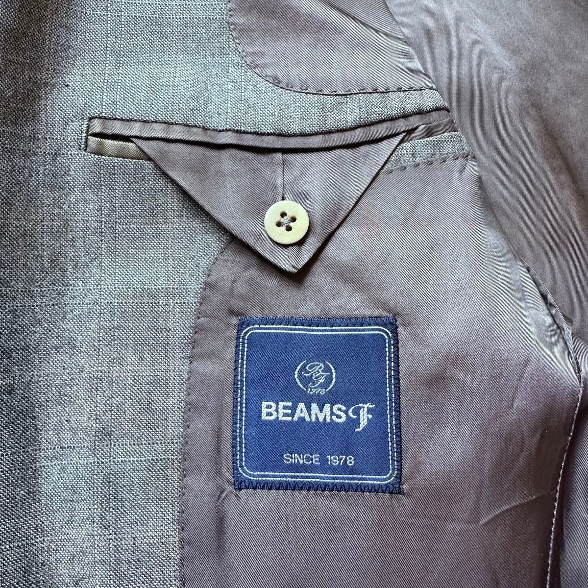 BEAMS F ビームスエフ テーラードジャケット ビジネスジャケット ウール グレー 総裏 3B 段返り