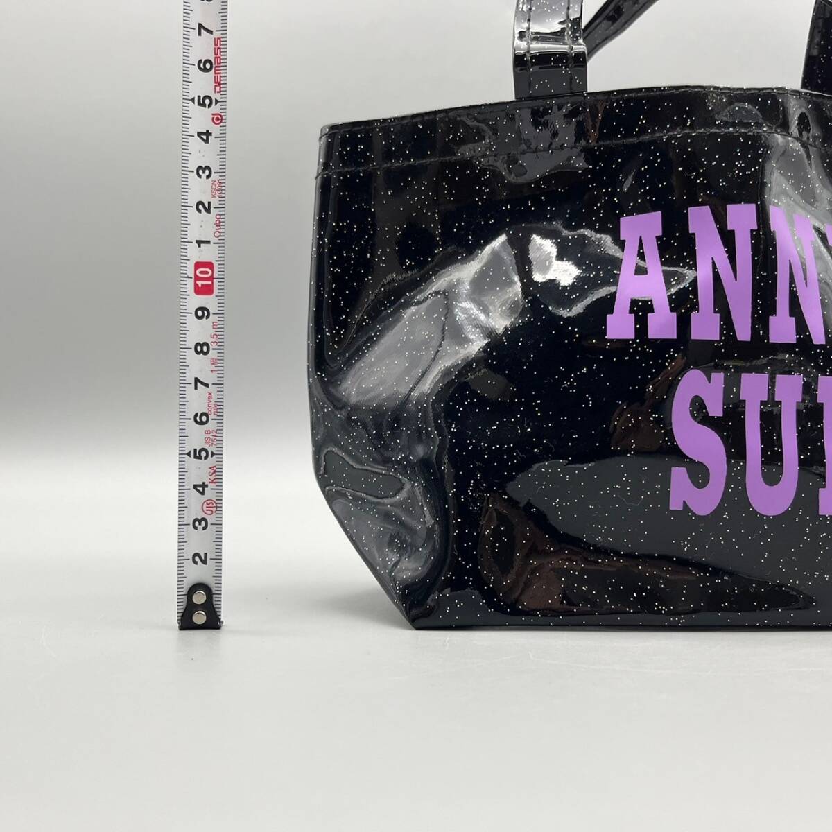 ANNA SUI アナスイ トートバッグ ランチバッグ エナメルバッグ キラキラ トート_画像8