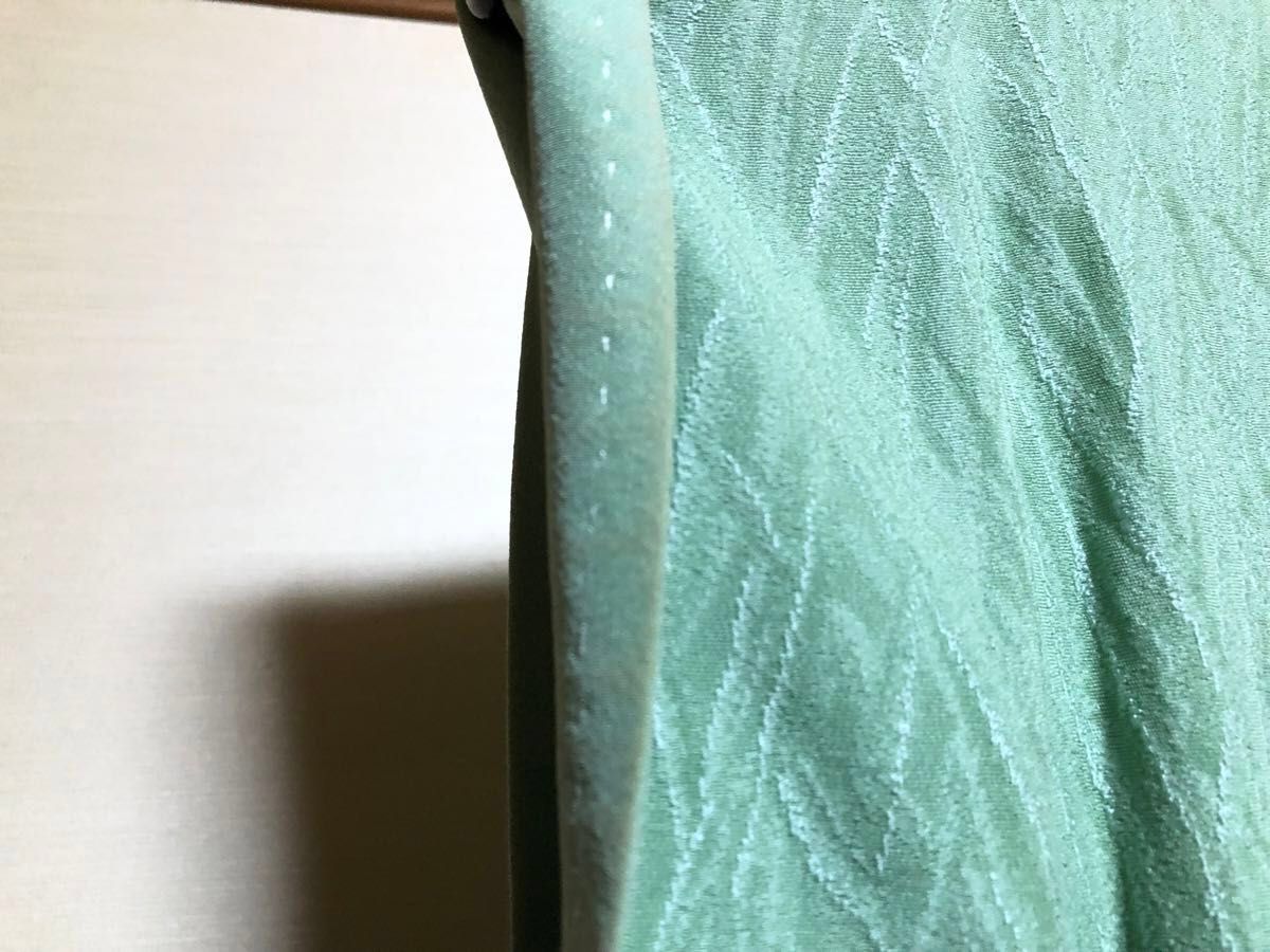 【色無地】正絹　袷　薄緑　一つ紋　茶道　フォーマル　卒業式　入学式　結婚式　染め抜き紋　礼装