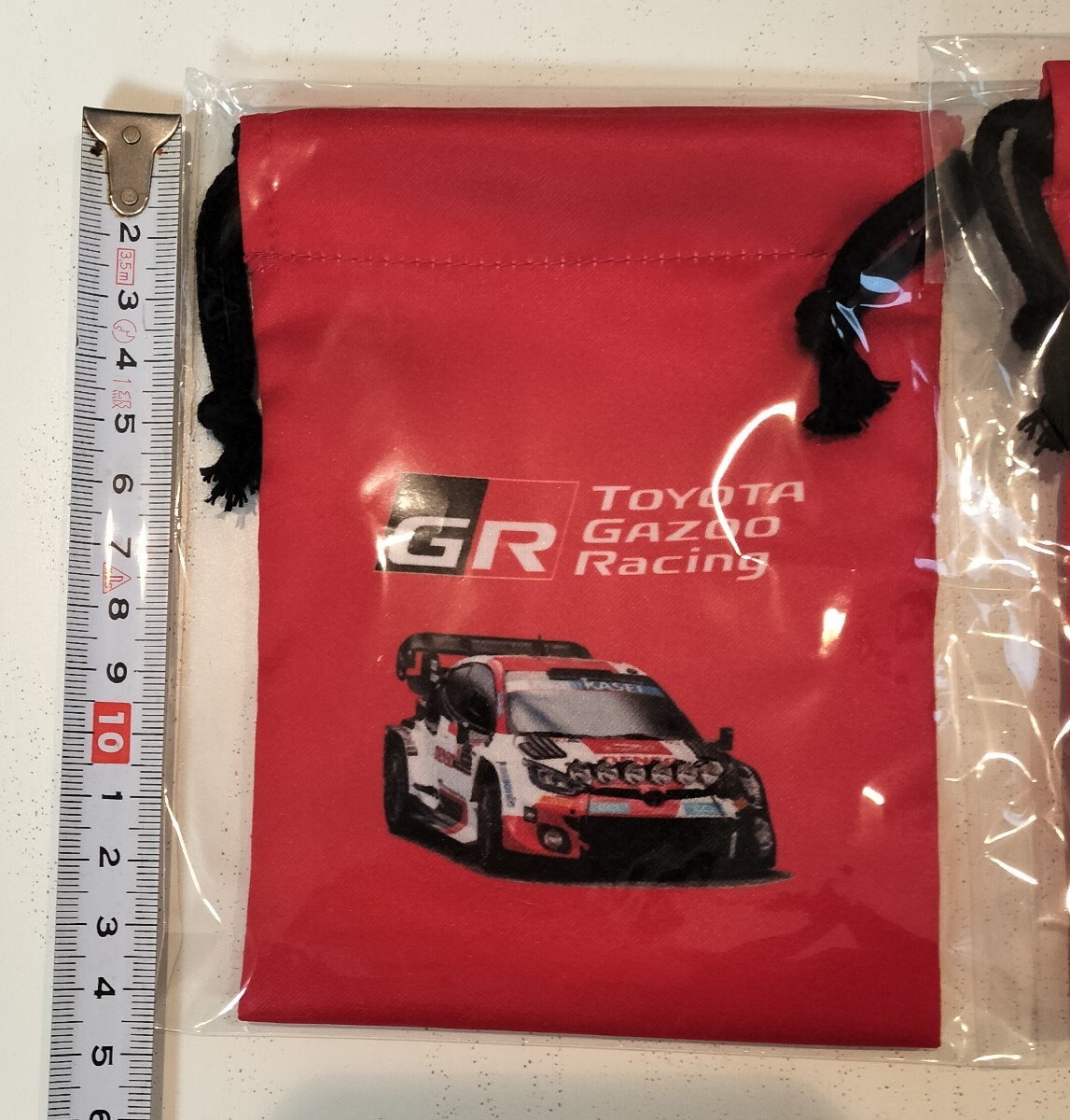 ★非売品 GAZOORacing 巾着 ポーチ ノベルティ 赤2黒1★_画像4