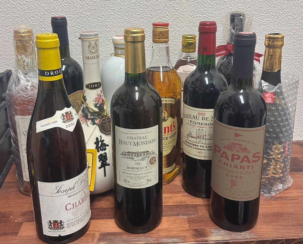 未開栓 お酒 ウイスキー ワイン 焼酎等 12本セット 大量 まとめの画像1