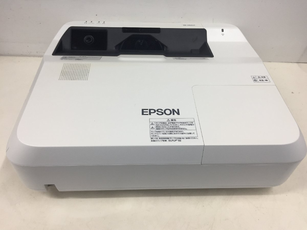 超短焦点 プロジェクター EPSON エプソン EB-1460UT  ランプ使用時間：高1902H/低66H リモコン付属 専用ペン欠の画像2