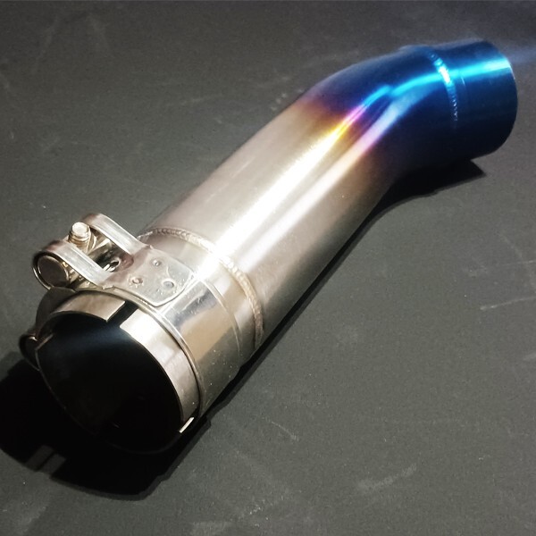  titanium roasting manner exhaust pipe adaptor slip-on muffler silencer conversion interim joint link pipe CB400SF CB400SB Revo NC42 all-purpose 