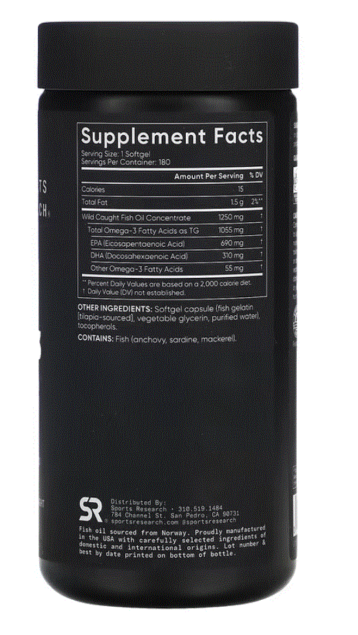  high capacity 180 day 2 set one yearly amount Sports Research Omega 3 fish oil 3 times ..180 bead supplement fish oil & Omega (EPA DHA)