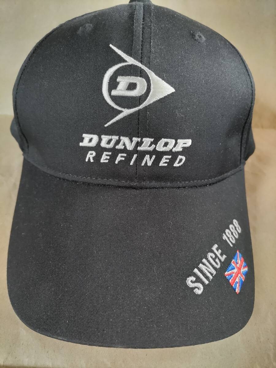 即決 中古（美品）フレンドリー DUNLOP REFINED ダンロップ・リファインド ブラック Mサイズ（57～59㎝）洗濯機で洗えるキャップ 帽子_画像1