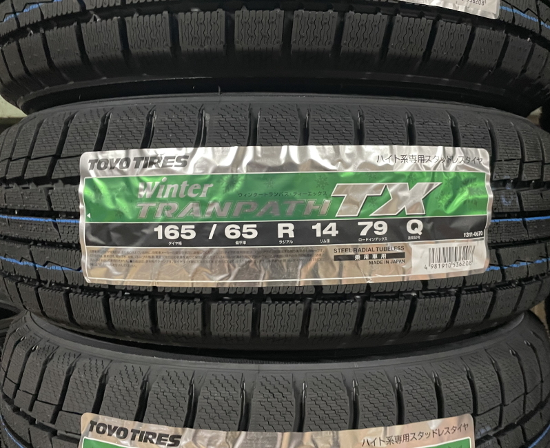 業者様向け 限定特価品　TOYO Winter TRANPATH TX 国産 スタッドレス 165/65R14 タイヤのみ 4本セット　22年製_画像2