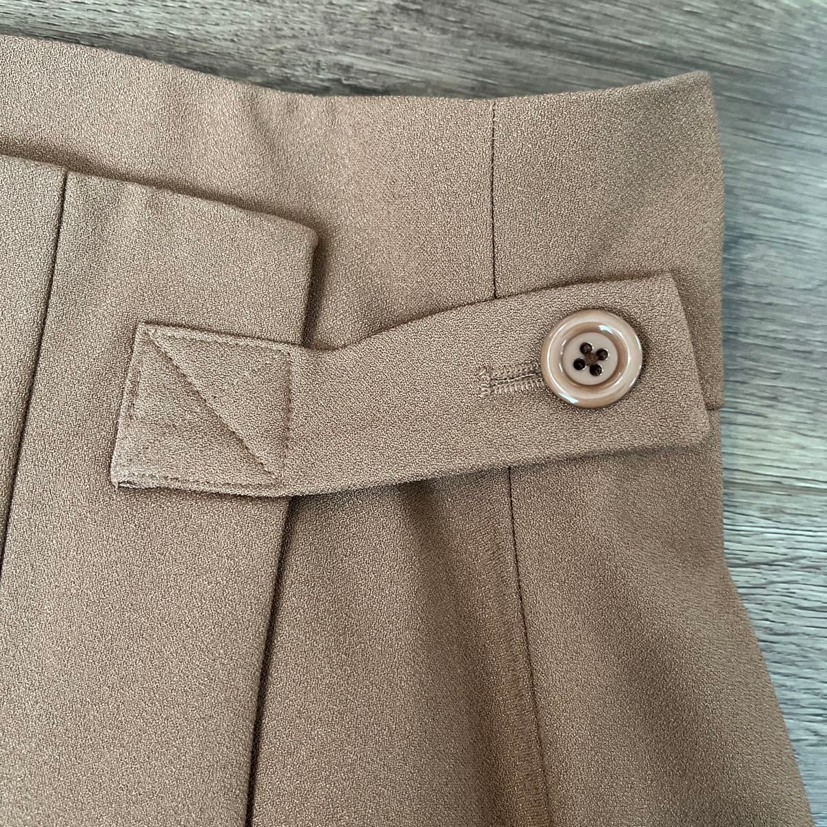 ナノユニバース　フレアスカート 巻きスカート ロングスカート　サイズ36  プリーツ　ブラウン