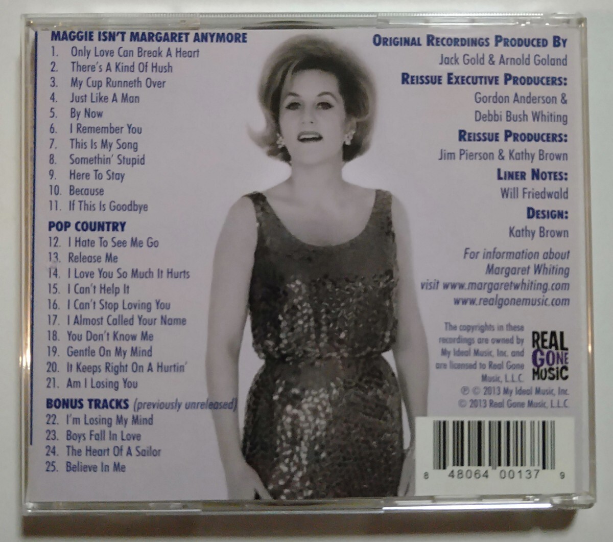 マーガレットホワイティング MARGARET WHITING Maggie Isnt Margaret Anymore/Pop Country　輸入盤_画像2