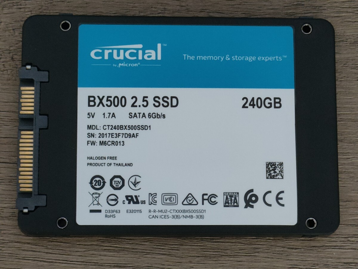 Crucial BX500 2.5inch SATA Solid State Drive 240GB 【内蔵型SSD】_画像5