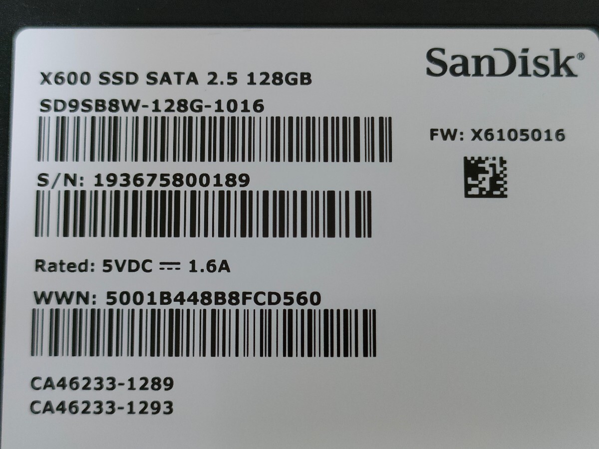 SanDisk X600 2.5inch SATA Solid State Drive 128GB 【内蔵型SSD】_画像2