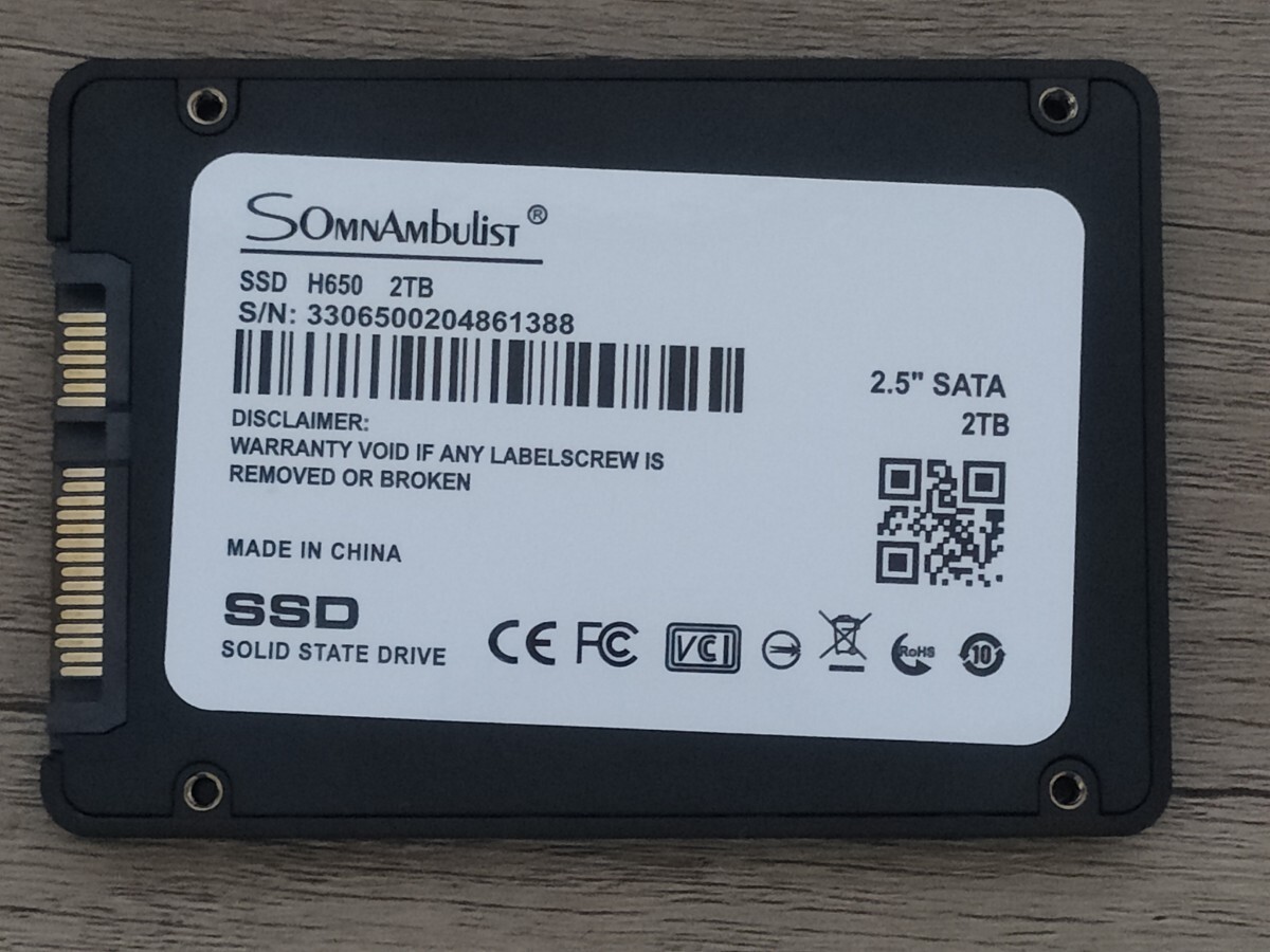 SOMNAMBULIST H650 2.5inch SATA Solid State Drive 2TB 【内蔵型SSD】_画像4