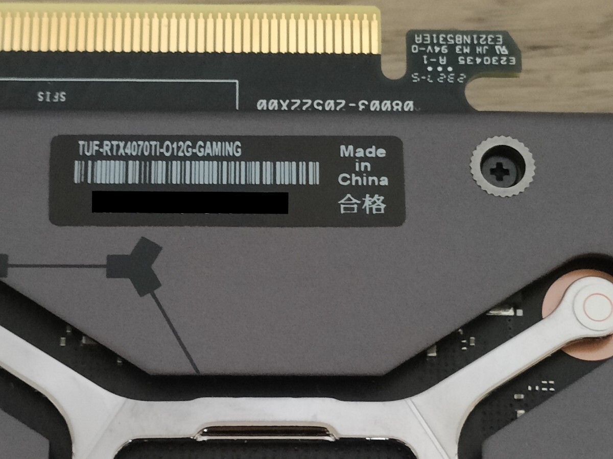 NVIDIA ASUS GeForce RTX4070Ti 12GB TUF GAMING OC 【グラフィックボード】の画像8