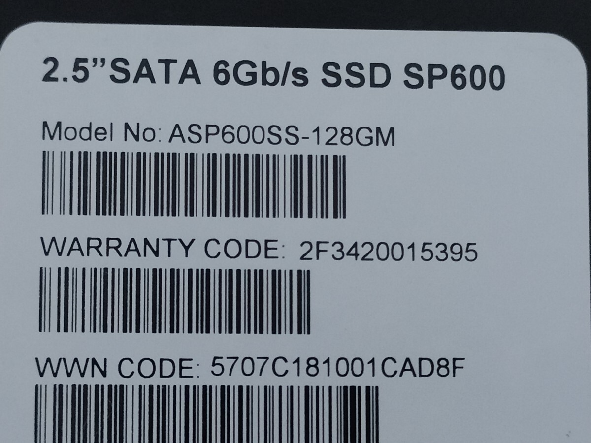ADATA SP600 2.5inch SATA Solid State Drive 128GB 【内蔵型SSD】_画像3