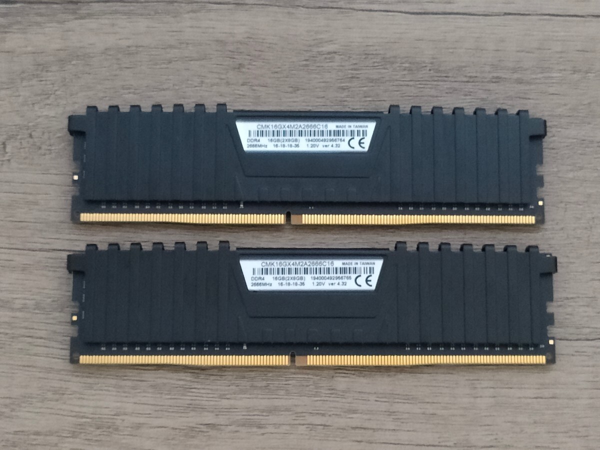 CORSAIR VENGEANCE LPX DDR4 2666MHz 8GB×2枚=計16GB 【デスクトップ用メモリ】_画像2