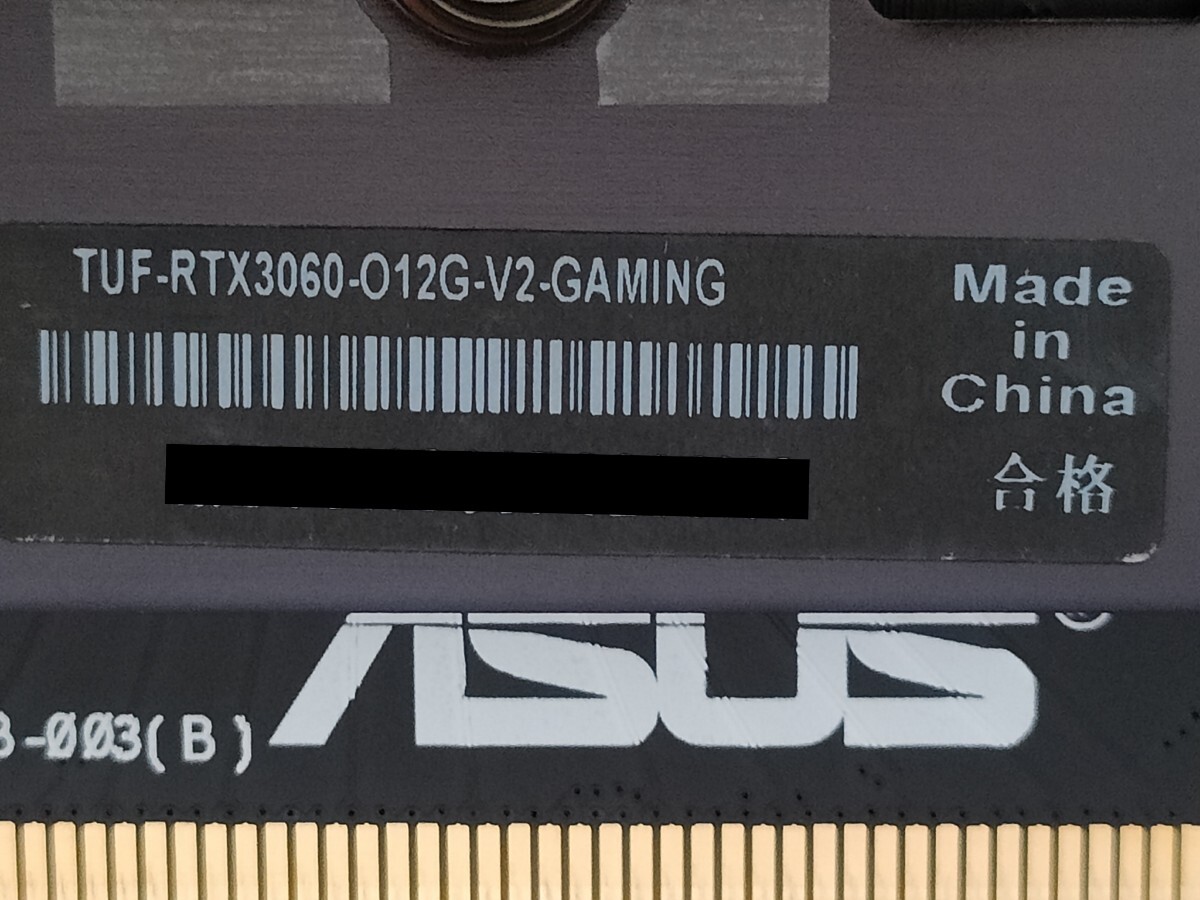 NVIDIA ASUS GeForce RTX3060 12GB TUF GAMING OC V2 【グラフィックボード】の画像7
