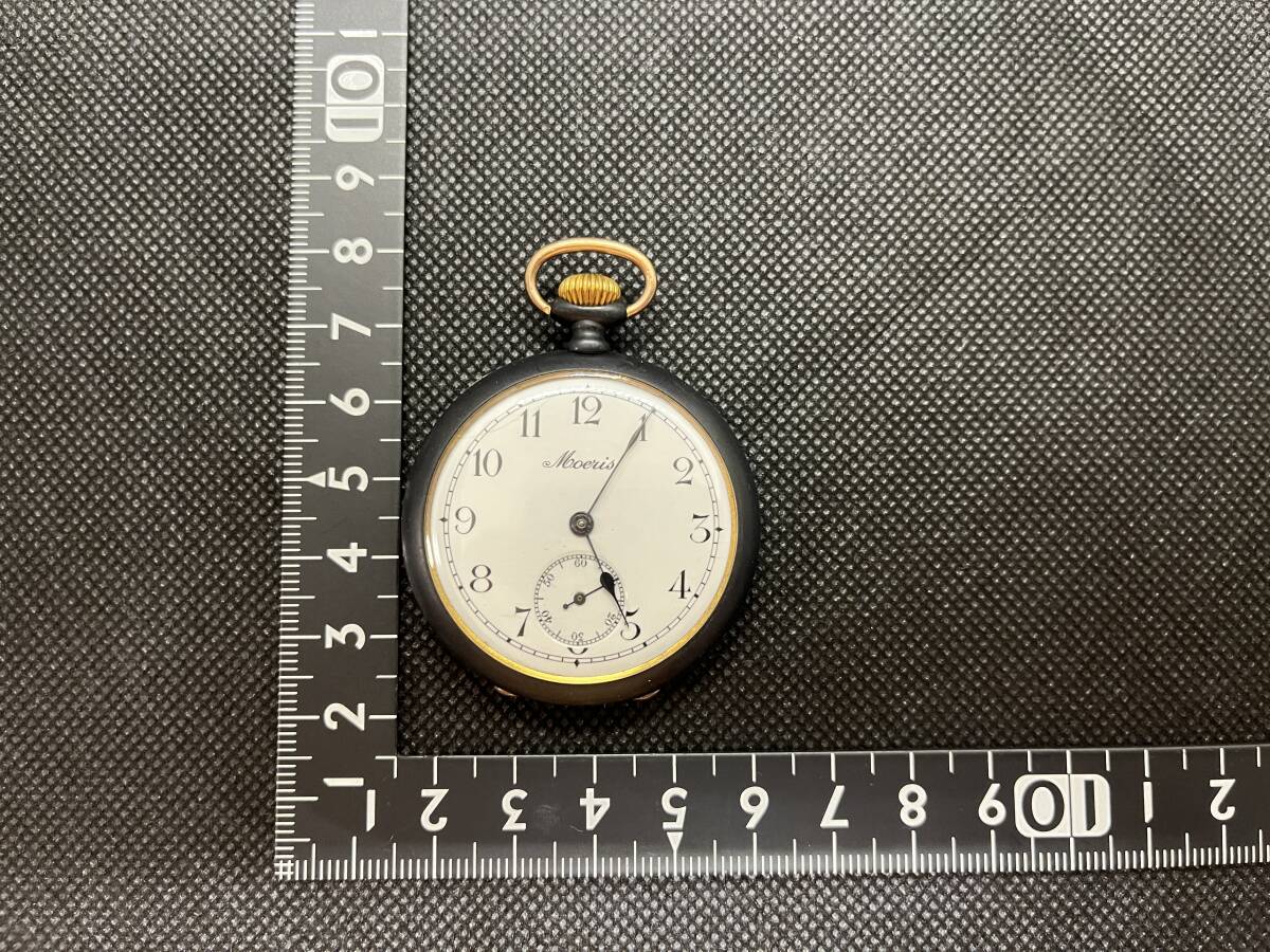 Moeris 赤胴ケースの懐中時計アンティーク(Antique pocket watch）★同梱可 No.1116の画像8