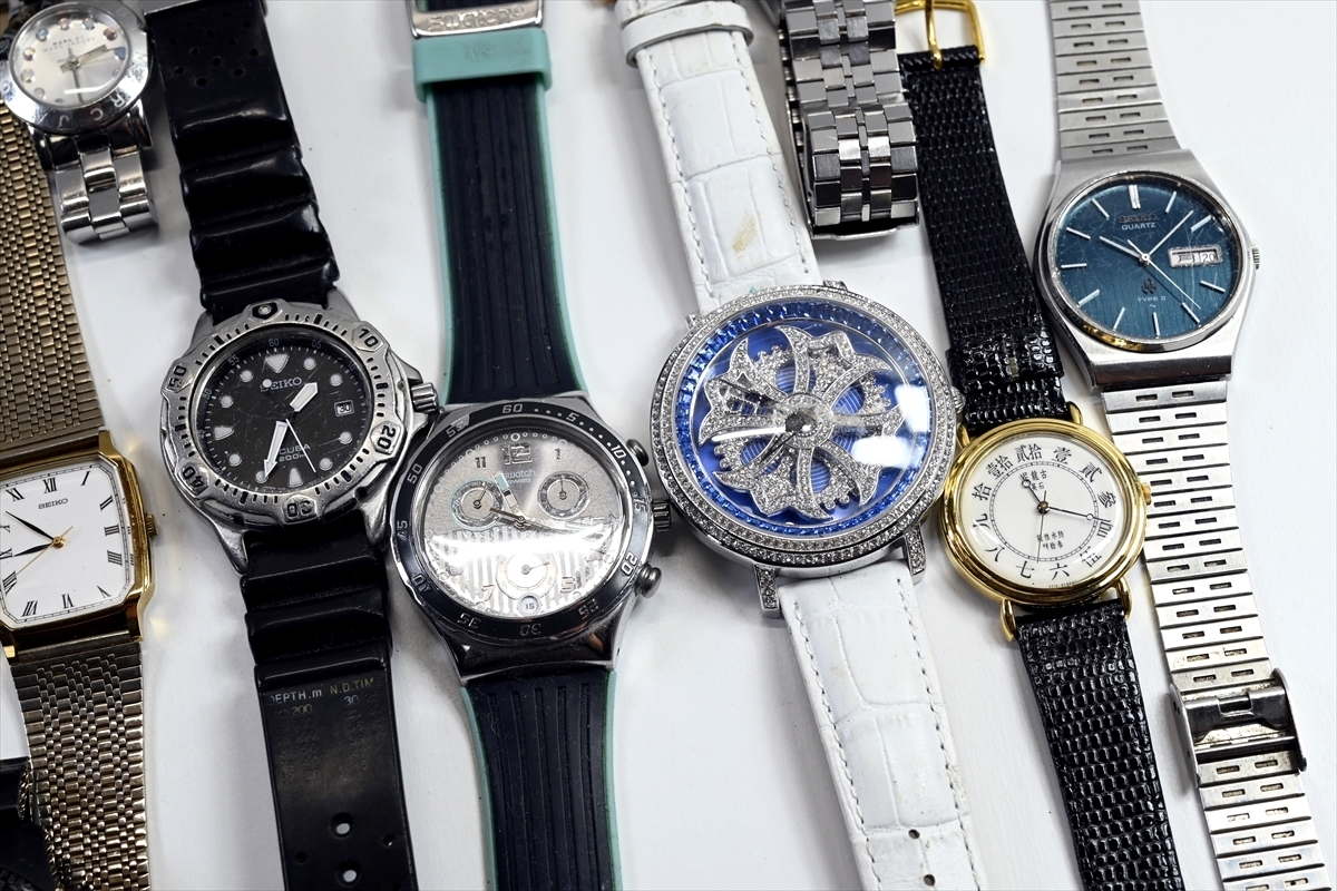 腕時計30本セット SEIKO/CITIZEN/XC/SWATCH/CASIO/ALBA/GRAND QUARTZ/ORIENT クオーツ 電波 大量 まとめ売り ジャンク メンズレディース 1_画像7