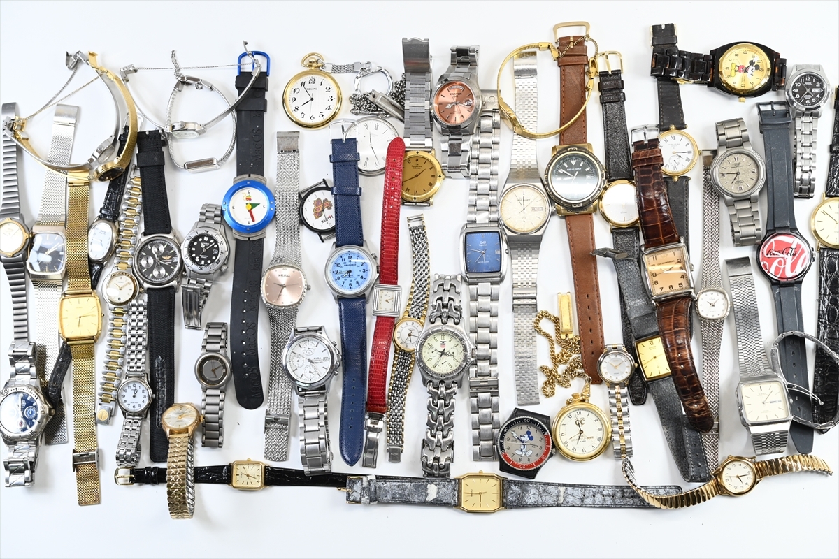 腕時計 約50本セット LONGINES/Poiray/CITIZEN/SEIKO/ELGIN/EXCEED クオーツ 懐中時計 ビンテージ 大量 まとめ売り ジャンク機械式2_画像1