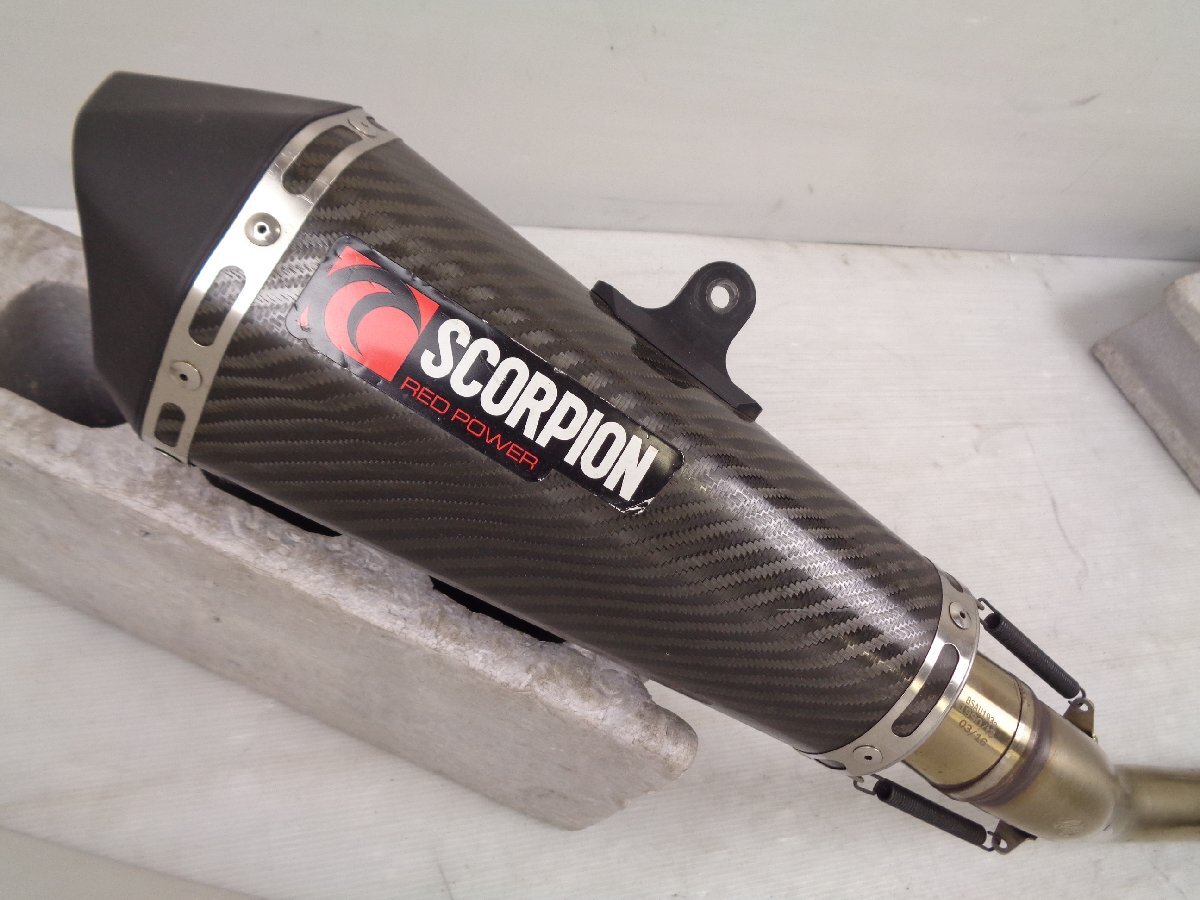 YZF-R25 R3 MT25 MT03 14-21 Scorpion スコーピオン セルケト テーパー カーボン フルエキゾースト マフラー【E126】の画像2