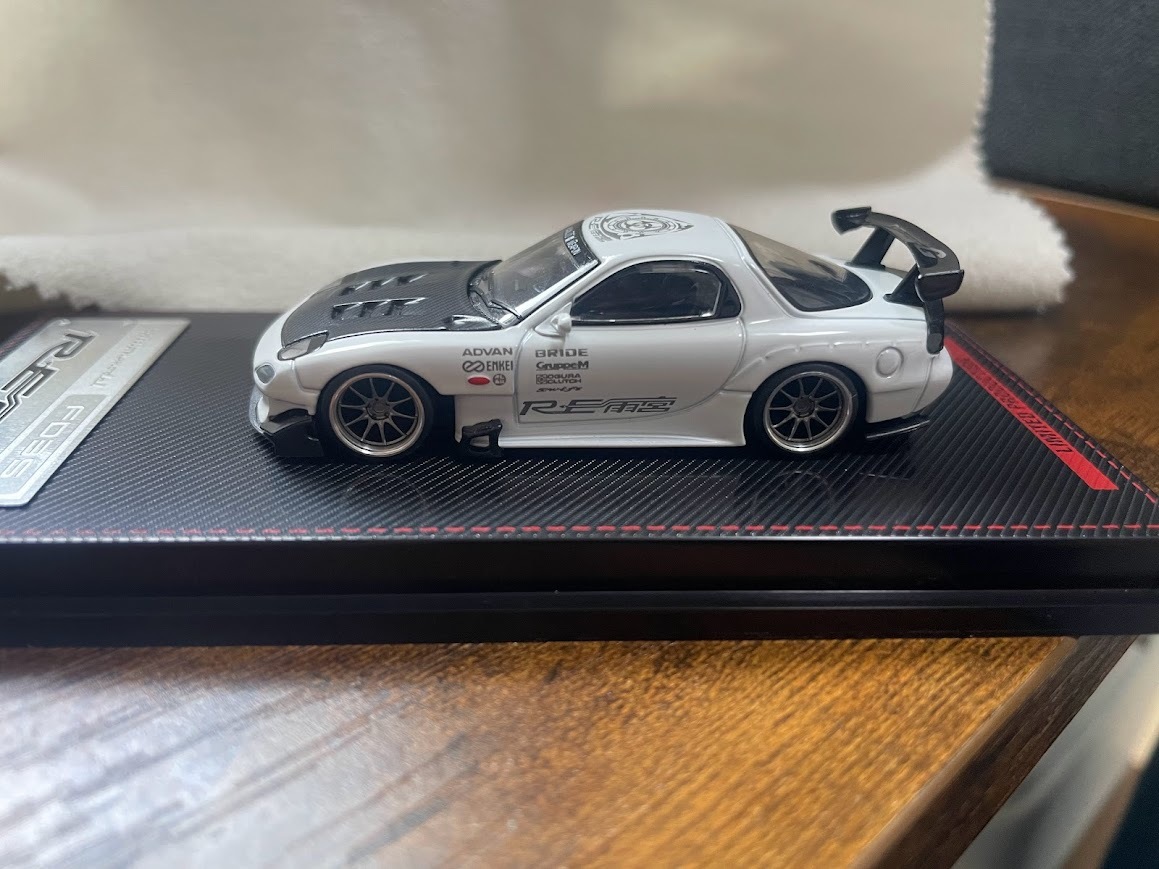 1/64 ignition model イグニッションモデル Mazda RX-7 (FD3S) RE Amemiya White カスタム品_画像2