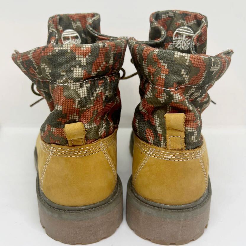  rare unused *Timberland Timberland roll top digital duck camouflage 6 -inch US3.5 22cm yellow boots boys n back records out of production 