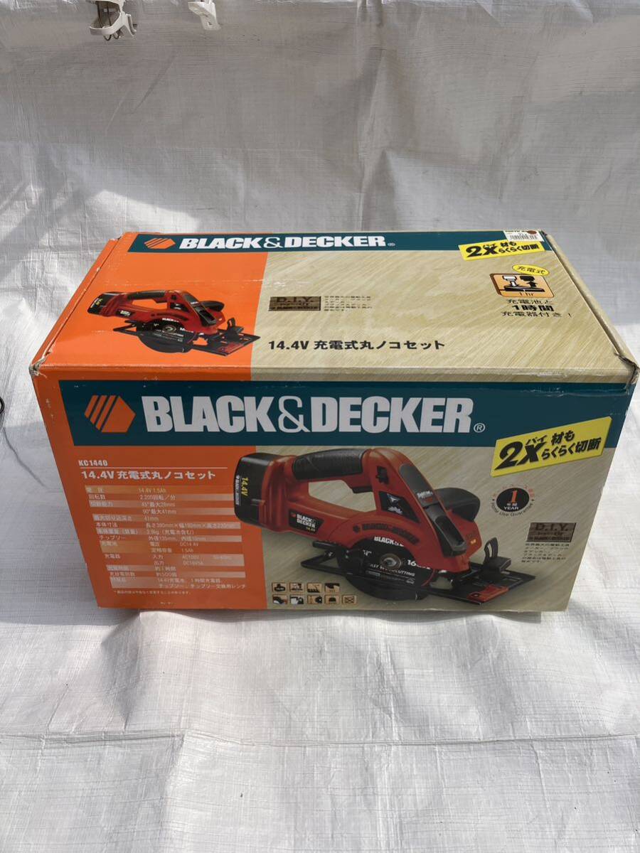 BLACK&DECKER ブラックアンドデッカー 充電式丸ノコ 丸のこ KC1440 14.4V KC1440-JP 135mm 木工用 充電器 CD632 箱付 mc695_画像1