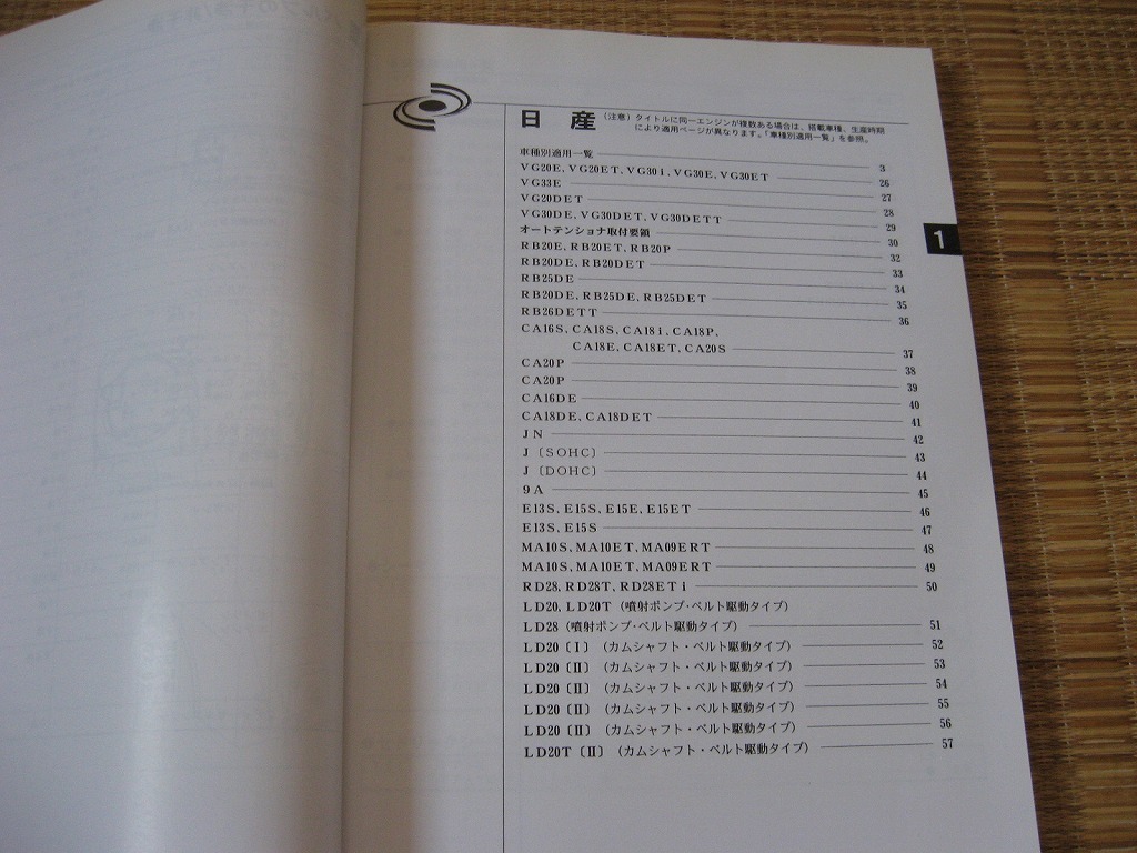 タイミングベルト取替/張り調整 マニュアル 日産/マツダ/いすゞ/スズキ/スバル/ダイハツ/輸入車の画像2