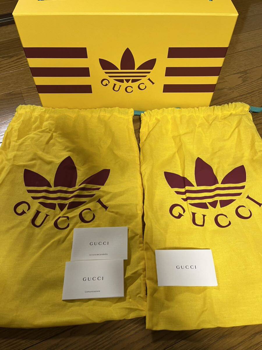 新品　adidas アディダス　GUCCI コラボ　サンダル　サイズ8 日本サイズ約27センチ　グッチ　アディダス ブルー　青　パイル地