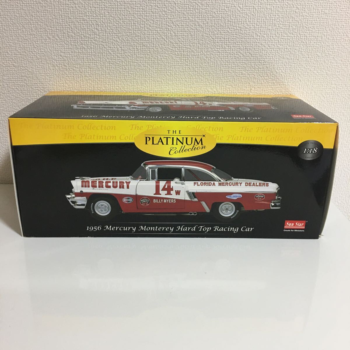 【レア美品】1/18SUN STAR #14サンスター 1956 マーキュリー モントレー mercury monterey hard top racing car 1:18 ミニカー_画像1