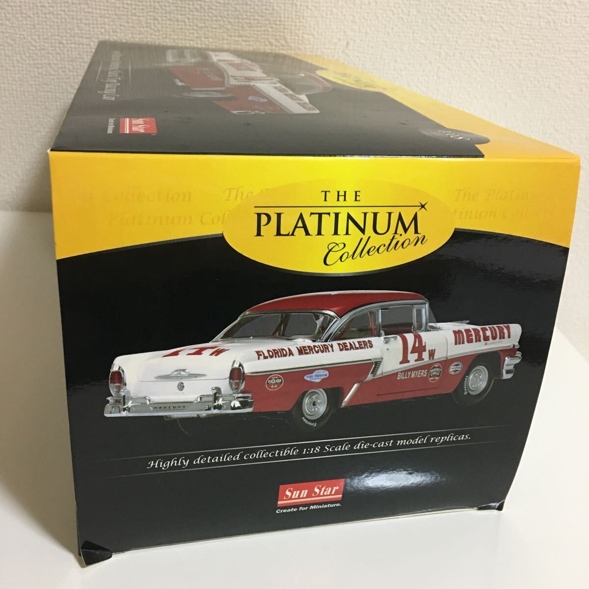 【レア美品】1/18SUN STAR #14サンスター 1956 マーキュリー モントレー mercury monterey hard top racing car 1:18 ミニカー_画像9