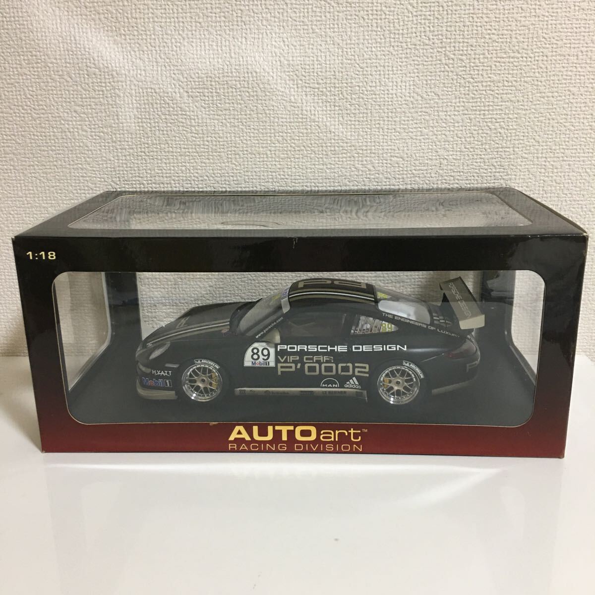 【美品】AUTOart 1/18 レーシングシリーズ ポルシェ 911(997) '07 GT3カップ #89 ポルシェデザインRACING DIVISION 1:18 ミニカーの画像1