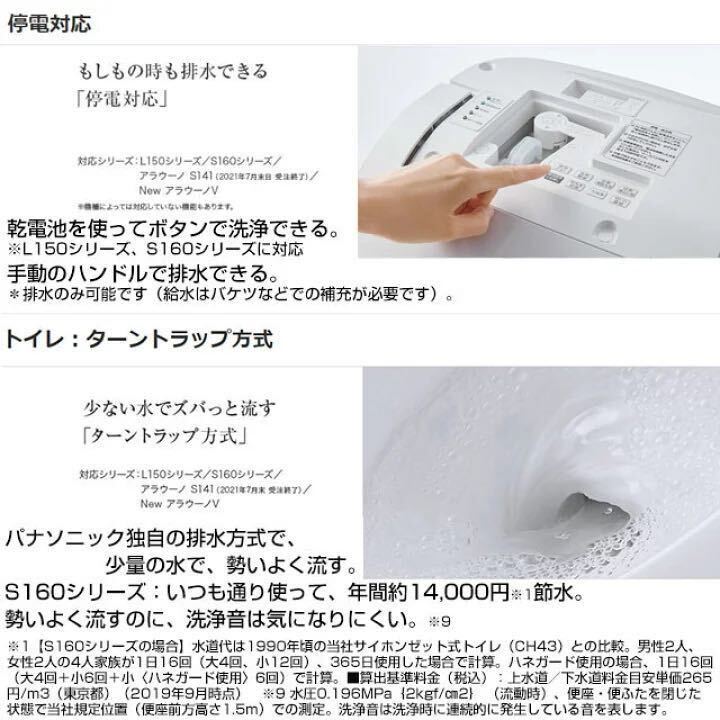 ★条件付★送料無料★新品未使用★Panasonic パナソニック アラウーノS160タイプ2 床排水用配管セット 標準タイプ XCH1602WS CH160F totoの画像8