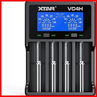 VC4H リチウム充電器 電池充電器 3.6V/3.7Vリチウムイオン電池 10400～32650 保護回路付21700電池対応 1.2Vの画像1