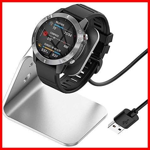 ★シルバー★ Garmin(ガーミン) 充電スタンド Garmin 充電ケーブル チャージャー ガーミン 充電器 fenix 7x/7s/7/ForeAthlete 245の画像1