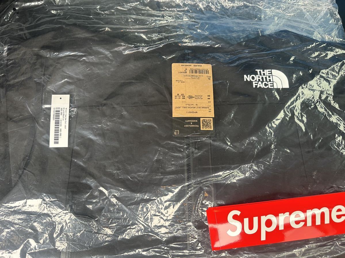 24SS Supreme the north face split taped seam shell jacket black M シュプリーム ノースフェイス s box logo ノース Hooded フーディ _画像3