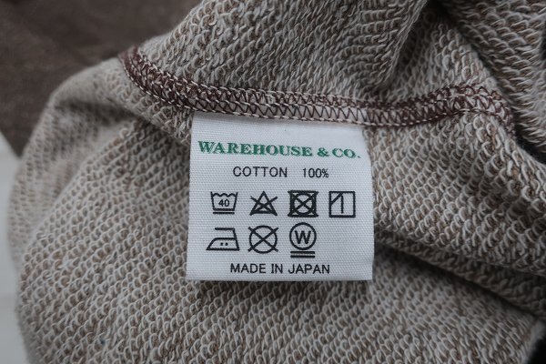 7T0521■未使用品 WAREHOUSE ライトオンスラグランスウェット ウエアハウス_画像4