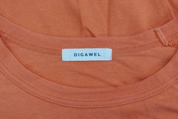 3T0964■DIGAWEL 7分袖裾ジップカットソー ディガウェル Tシャツ_画像3