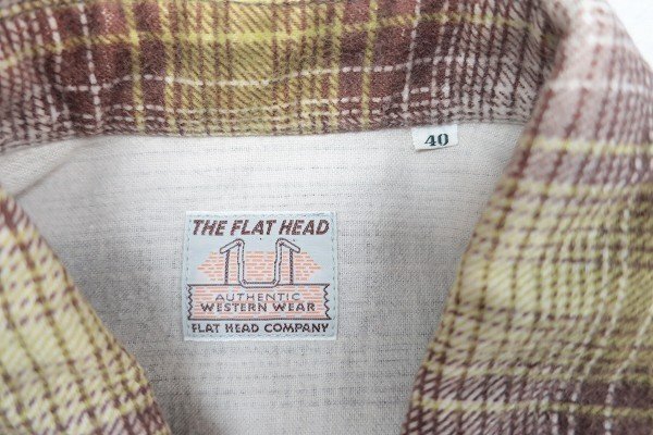 3T4692■フラットヘッド チェックウエスタンシャツ THE FLATHEAD_画像3