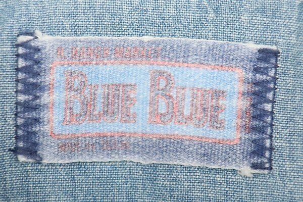 2T9799【クリックポスト対応商品】新品 BLUEBLUE 半袖シャンブレーユーズドワークシャツ ブルーブルー_画像3