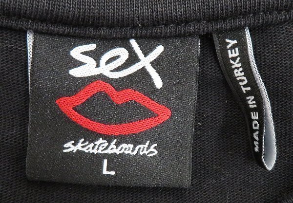 6T4727【クリックポスト対応】 SEX SKATEBOARDS 半袖ロゴTシャツ セックススケートボード_画像3