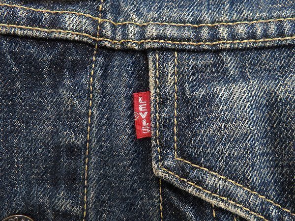 6T1699■リーバイス 71557-02 香港製 BIGE デニムジャケット LEVI'S Gジャンの画像6