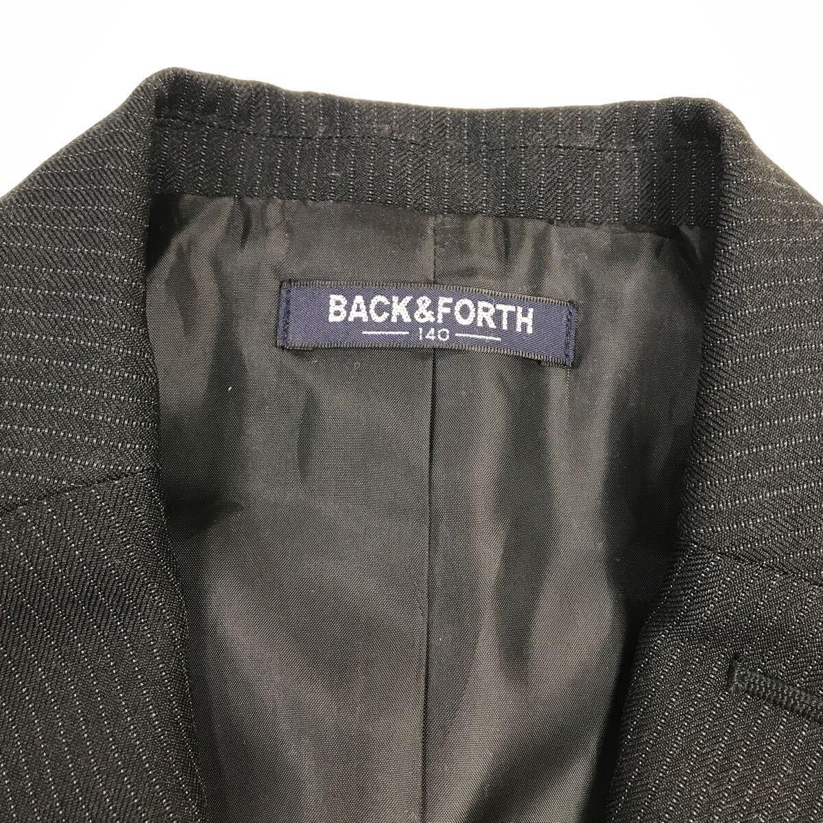 良品　BACK & FORTH シングルセットアップスーツ　ストライプ　フォーマル　子供　キッズ　卒業式　結婚式　140サイズ　33-37a_画像3