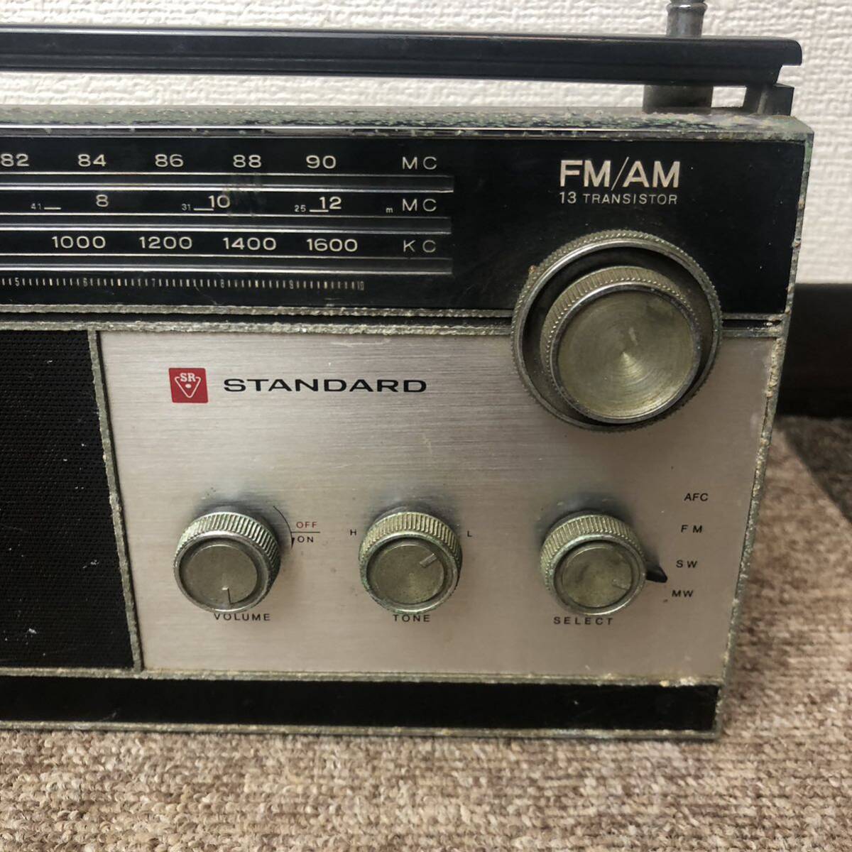 STANDARD SR-M809FJR ラジオ 通電品 現状品 チューナー FM/AM オーディオ 音響機器 スタンダードの画像3