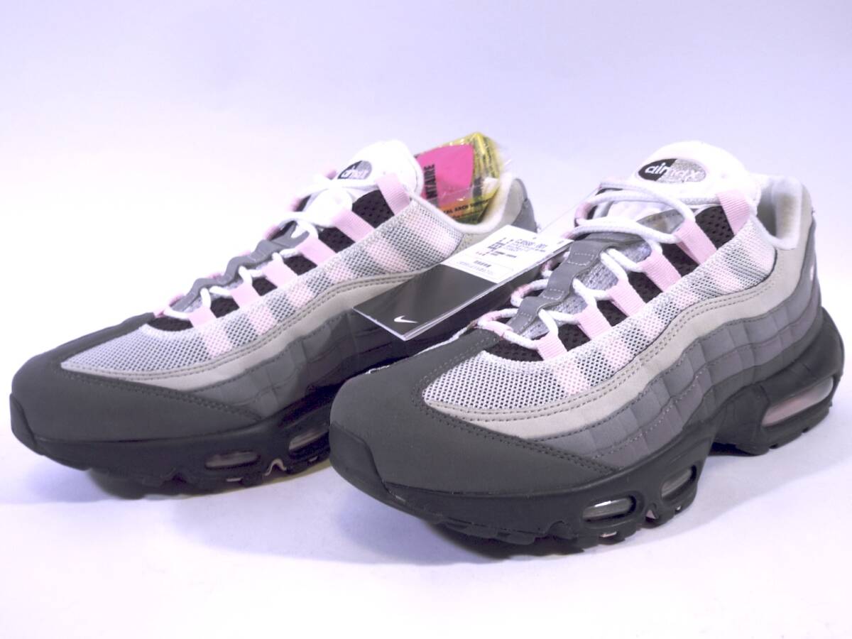 本物/2020年 NIKE AIR MAX95 PREMIUM US9/27cm BLACK/PINK 1度室内短時間着用のみ極上品 イエローグラデ jordan1 retro dunk sb supreme og_確実な本物、正規品を保証します