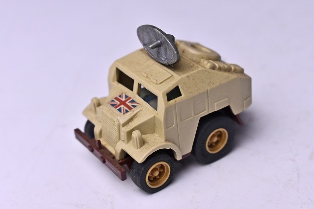 【コンバット チョロＱ】217★BRITISH QUAD GUN TRACTOR★NO.C-04★サンドブラウン★イギリス連邦軍★1980年代物★TAKARA★タカラ★